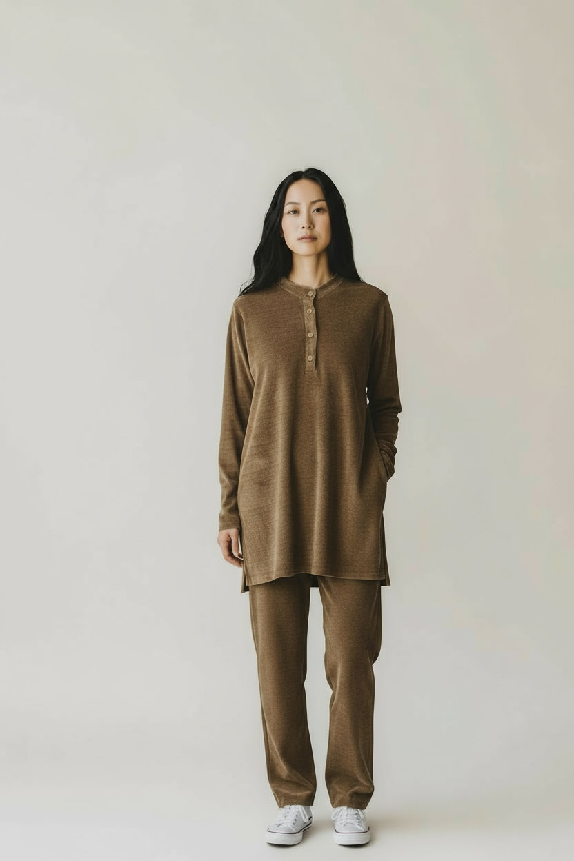 Velour Coord Set Mocha