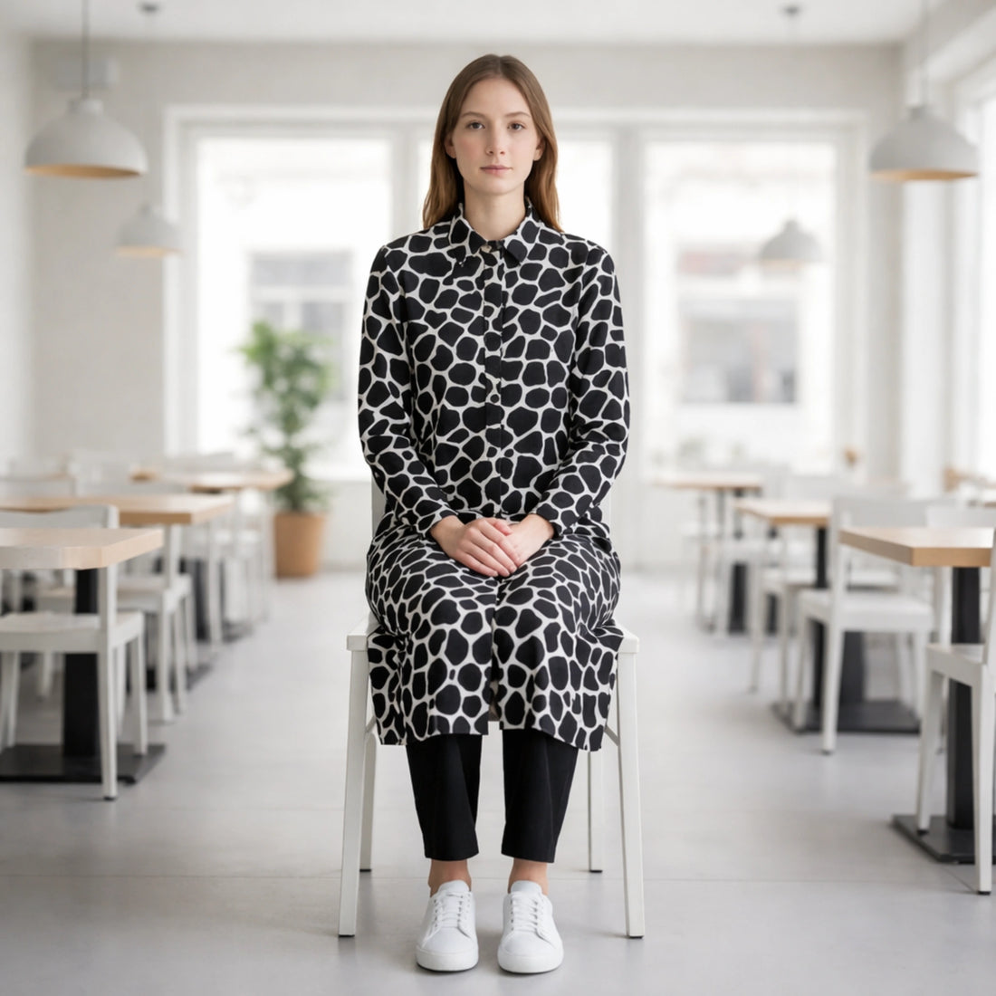 ANIMAL PRINT CO-ORD SET WITH CREPE TROUSERS | SMART CASUAL TWO-PIECE