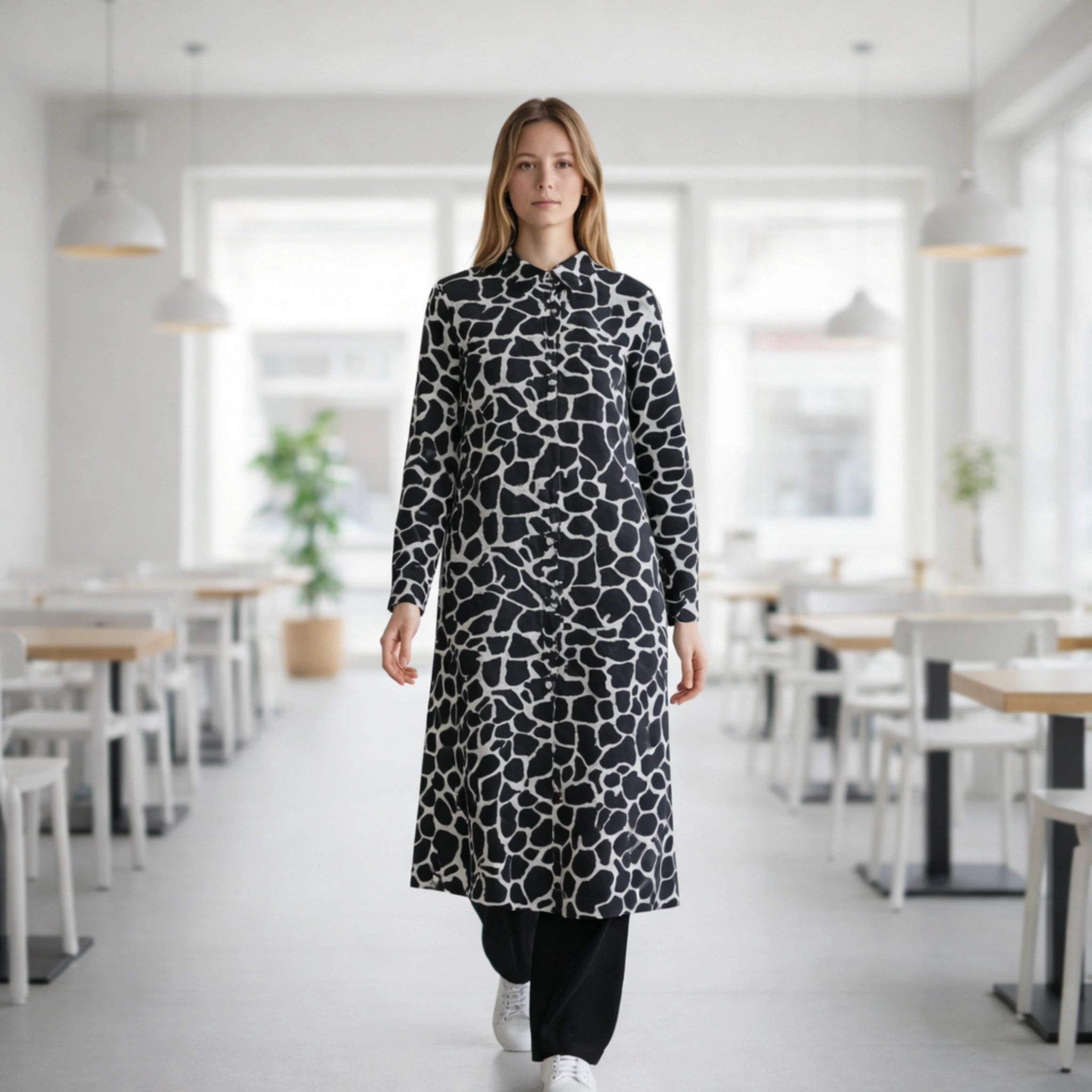 ANIMAL PRINT CO-ORD SET WITH CREPE TROUSERS | SMART CASUAL TWO-PIECE