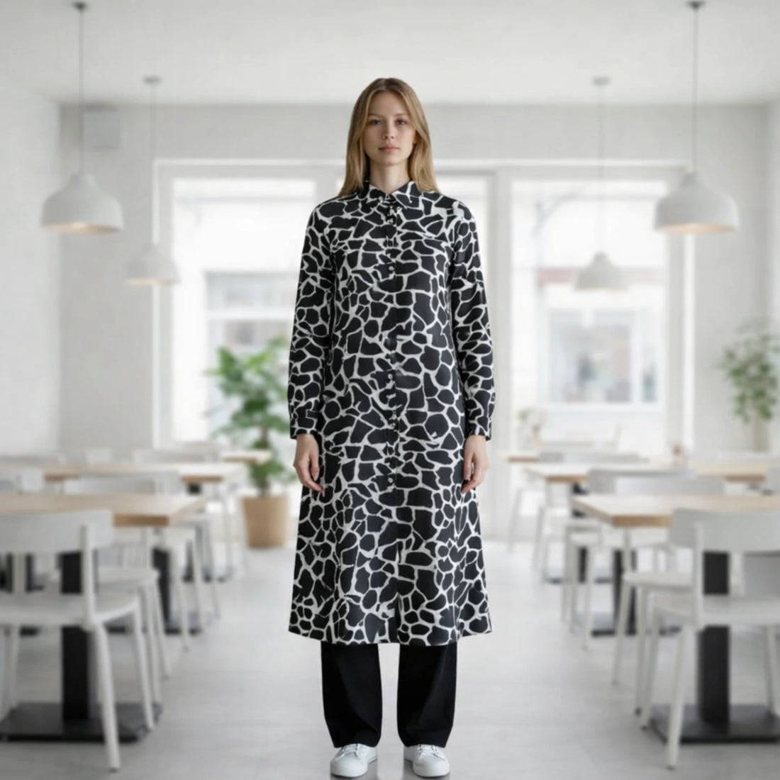 ANIMAL PRINT CO-ORD SET WITH CREPE TROUSERS | SMART CASUAL TWO-PIECE