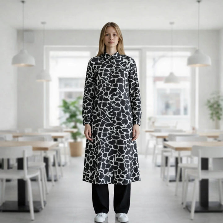 ANIMAL PRINT CO-ORD SET WITH CREPE TROUSERS | SMART CASUAL TWO-PIECE