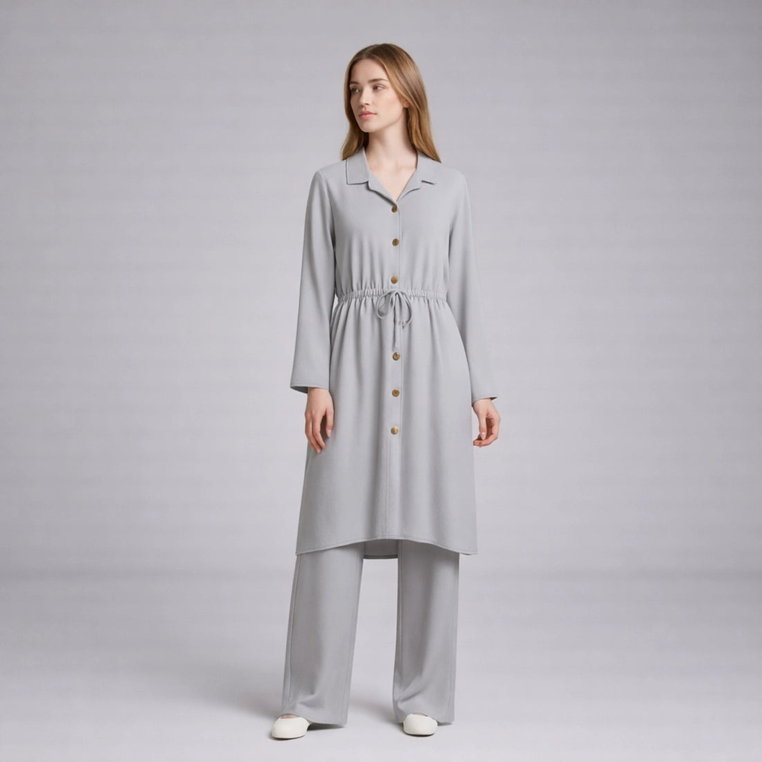 Button-Through Shirt Co-Ord Set | Tailored Elegant New Arrival Two-Piece Outfit