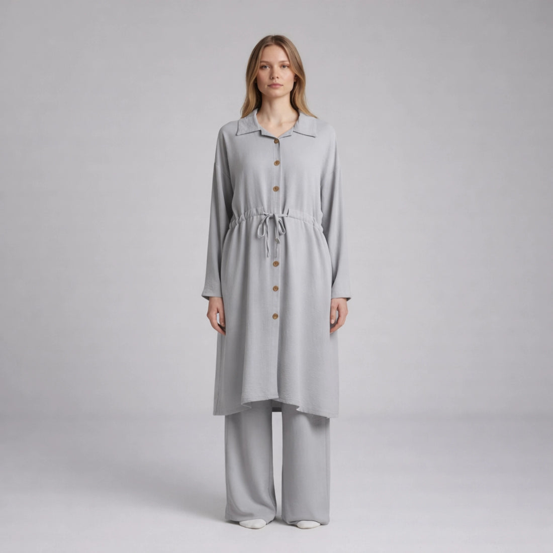 Button-Through Shirt Co-Ord Set | Tailored Elegant New Arrival Two-Piece Outfit