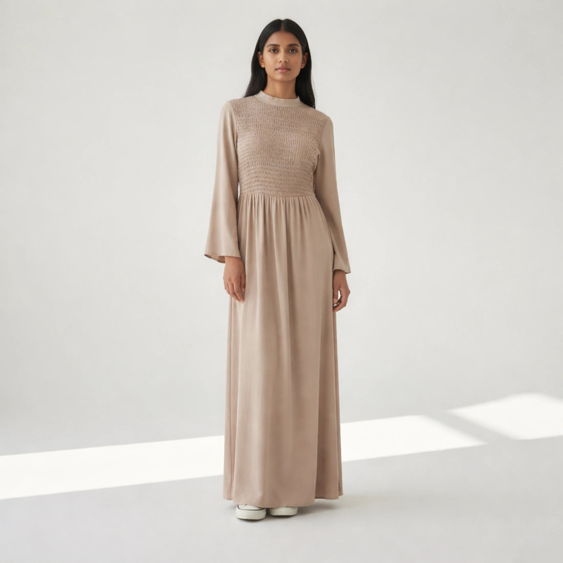 Elasticated Maxi Dress | Comfortable & Flattering Everyday Wear