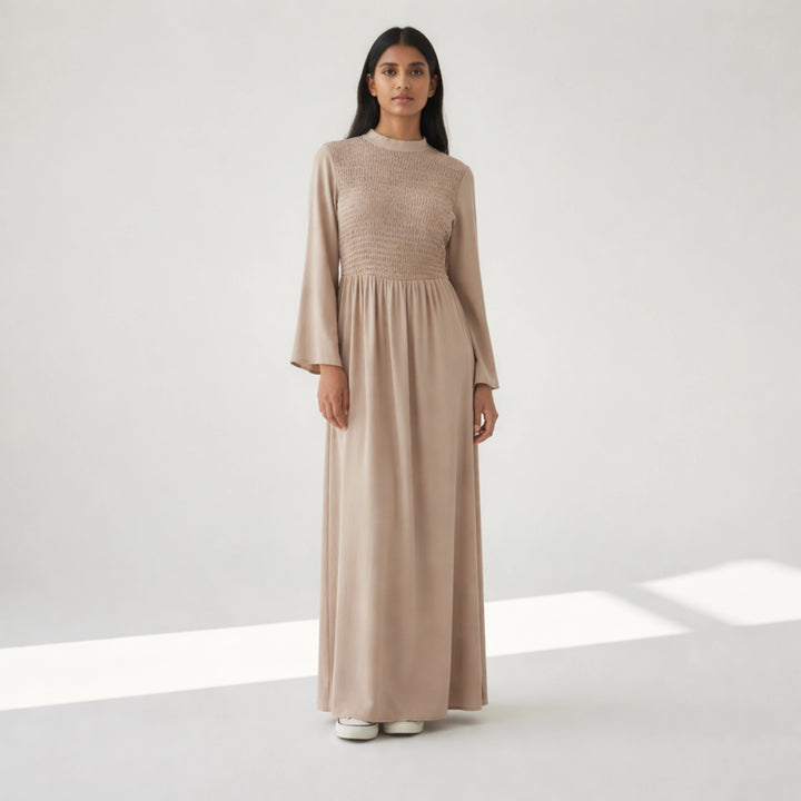 Elasticated Maxi Dress | Comfortable & Flattering Everyday Wear