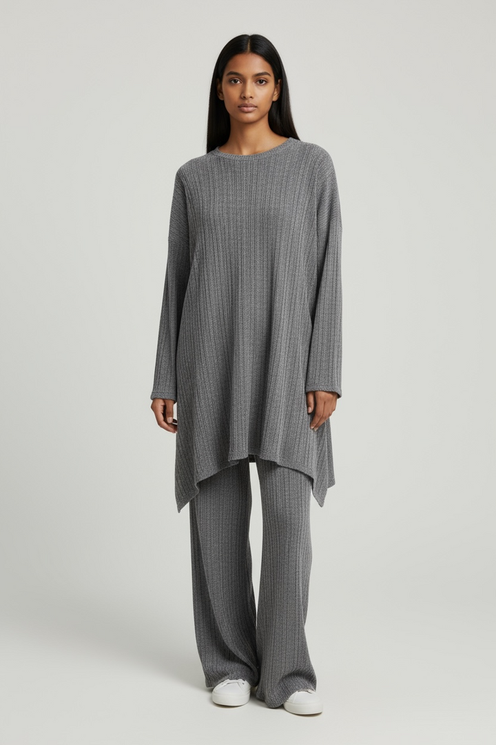 Knitted rib coord set