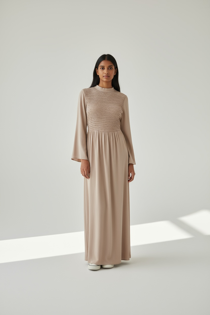 Elasticated maxi dress