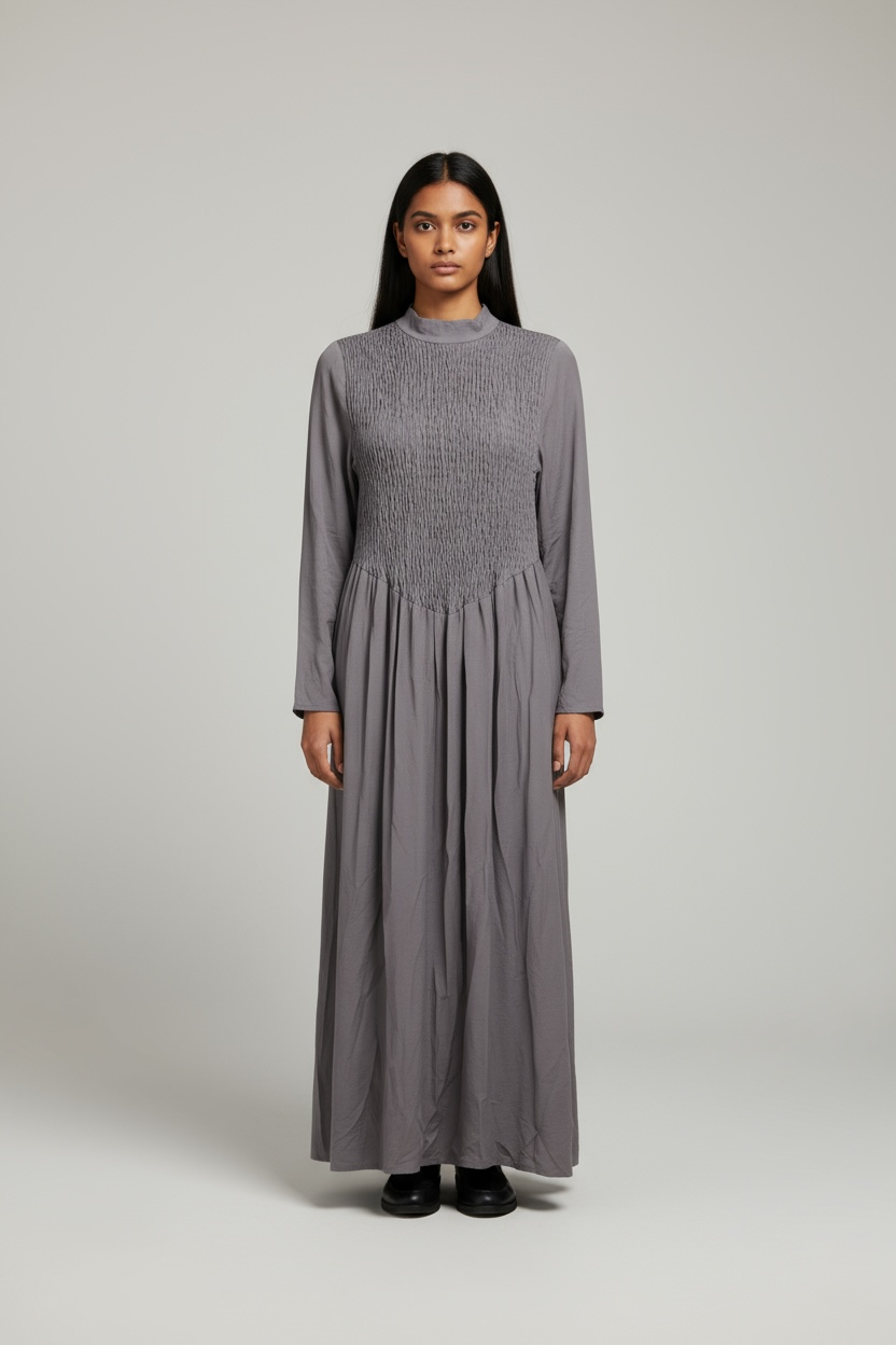 Elasticated maxi dress