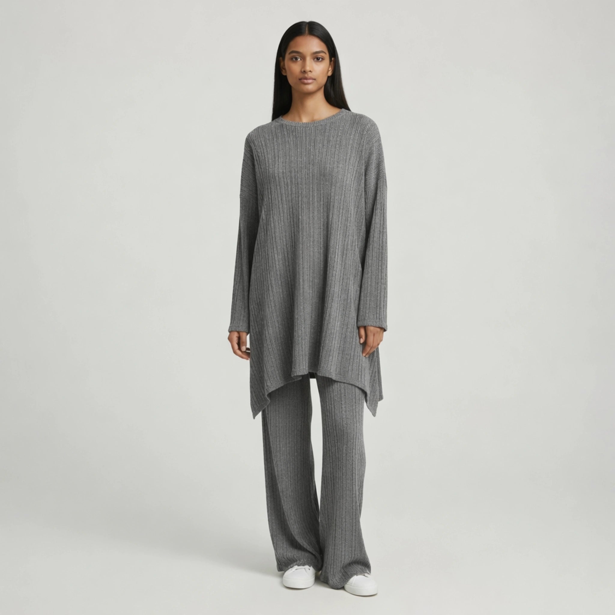 Knitted Rib Co-Ord Set | Cozy Elegant Two-Piece Outfit for Everyday Wear