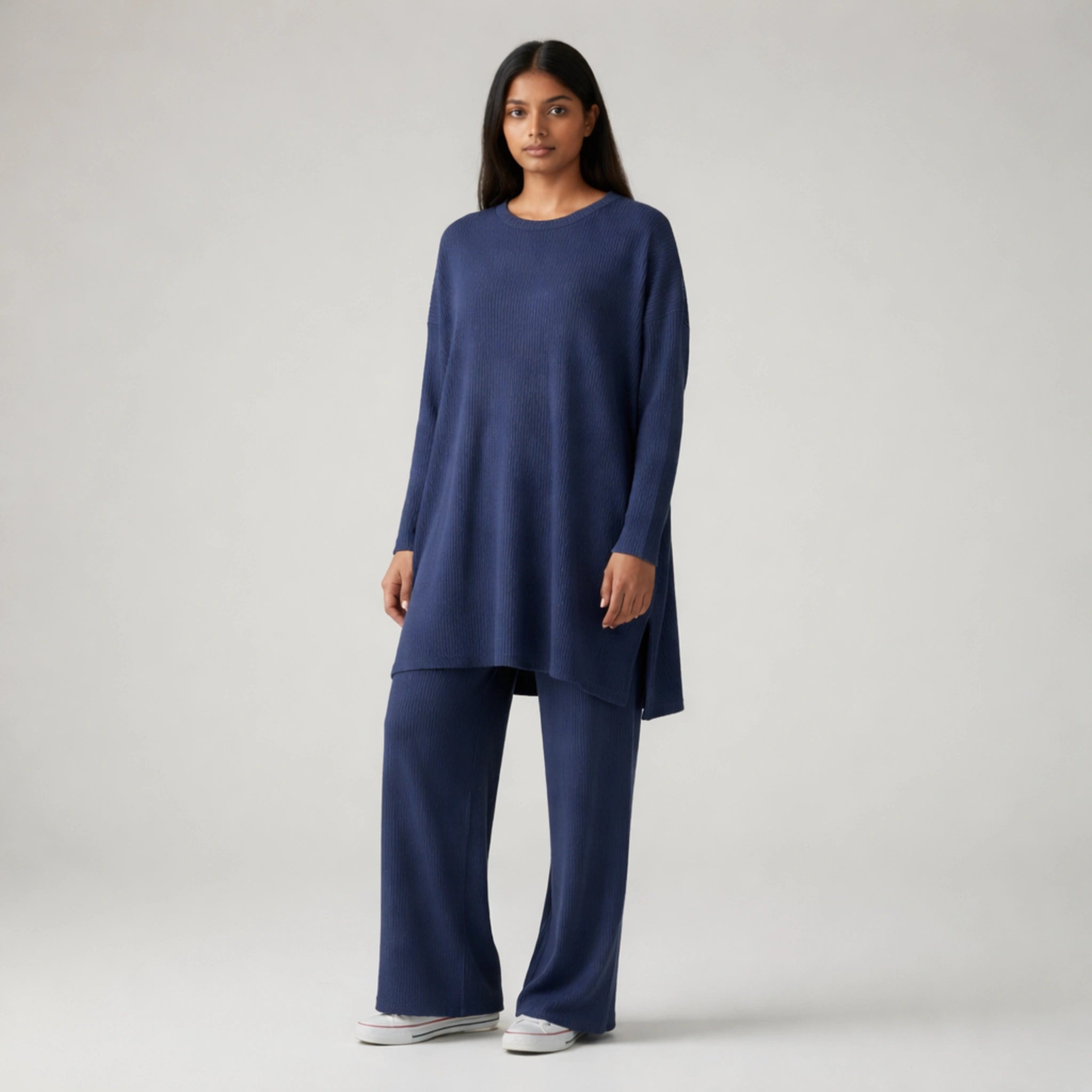 Knitted Rib Co-Ord Set | Cozy Elegant Two-Piece Outfit for Everyday Wear