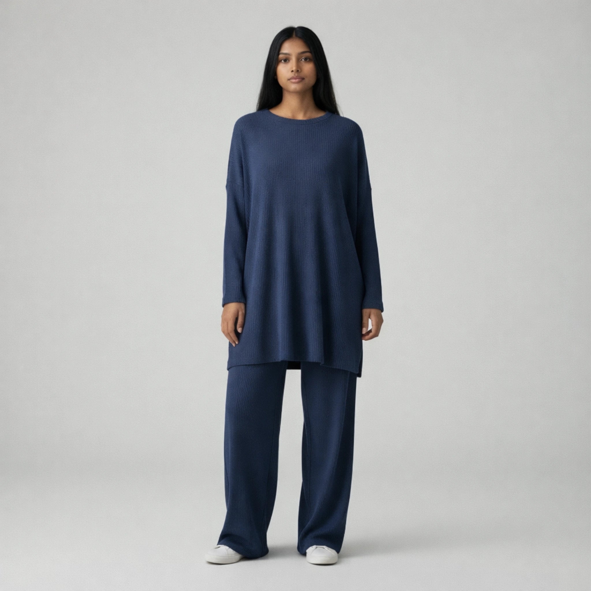 Knitted Rib Co-Ord Set | Cozy Elegant Two-Piece Outfit for Everyday Wear