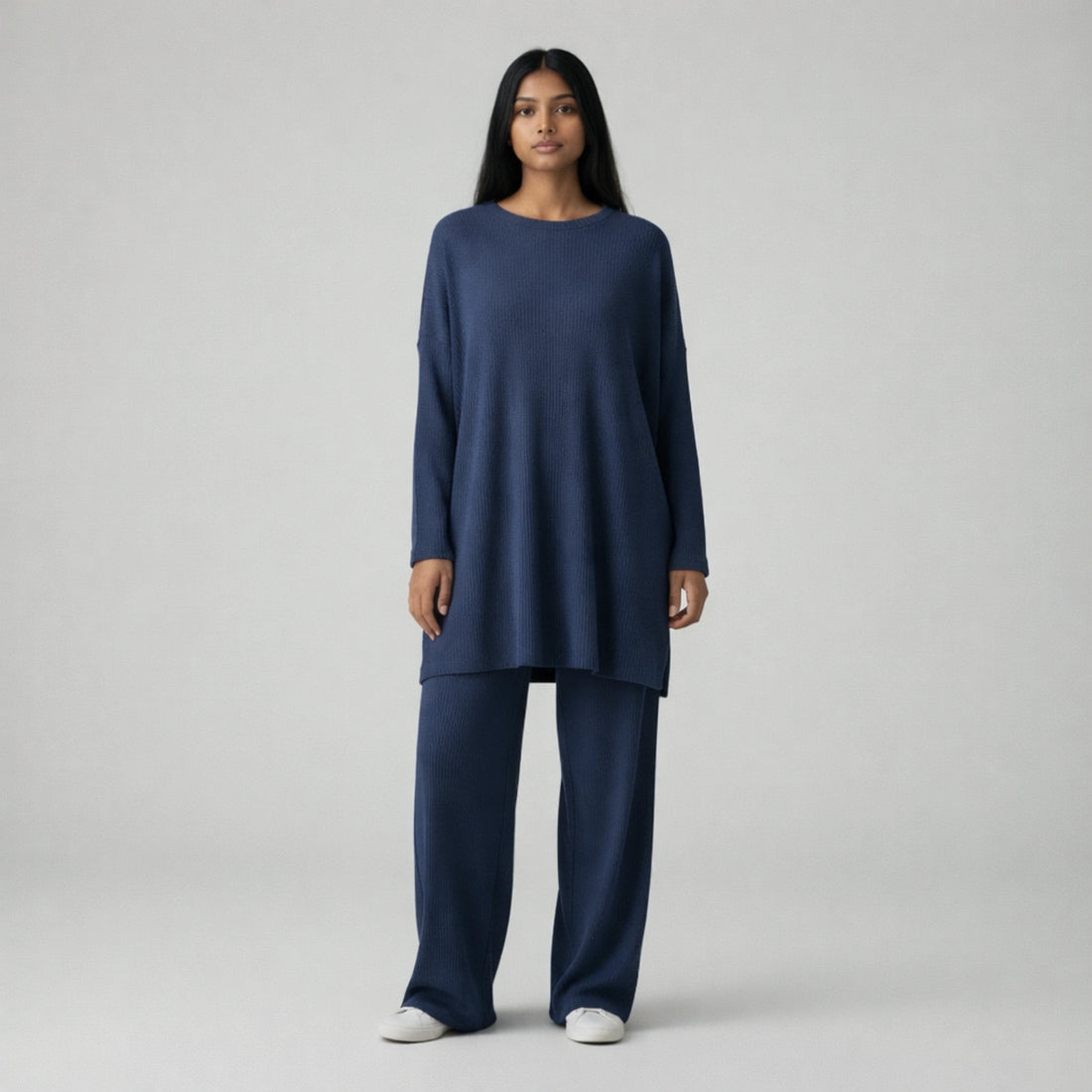 Knitted Rib Co-Ord Set | Cozy Elegant Two-Piece Outfit for Everyday Wear