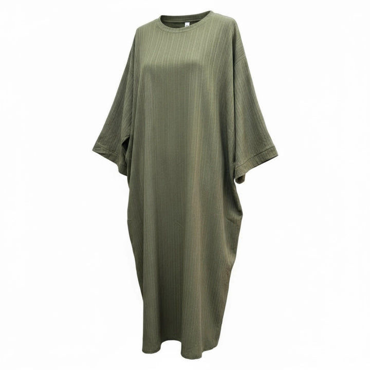 Mocha Maxi Round Neck Dress | Elegant Modest Everyday & Occasion Wear (One Size 8–18)