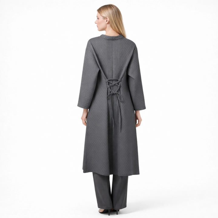 Women’s Black Textured Long Knit Maxi Dress | Modest Casual Elegant Day-to-Evening Wear