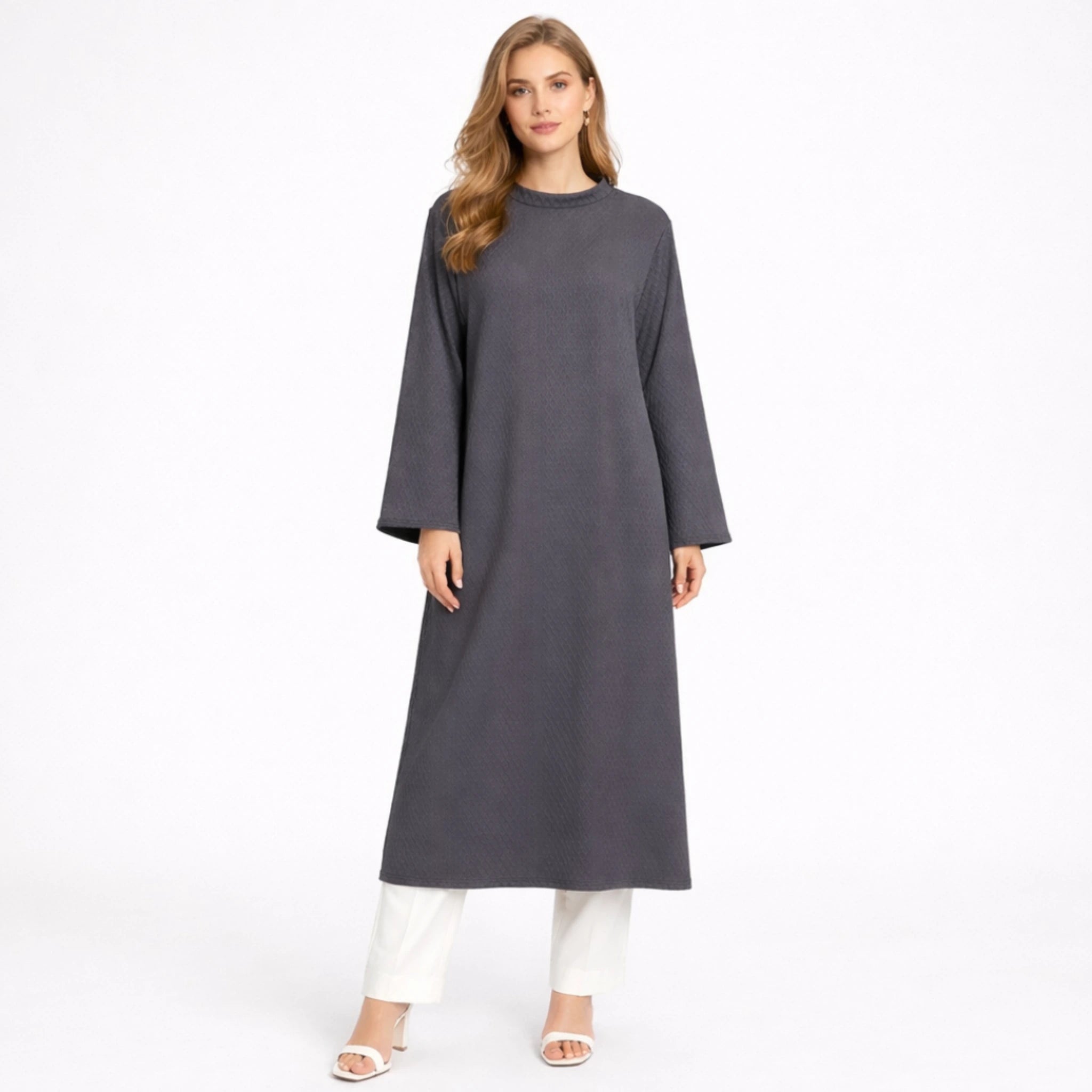 Women’s Black Textured Long Knit Maxi Dress | Maxi Dress

